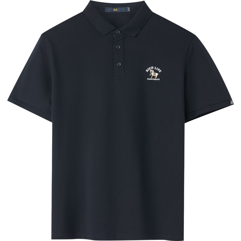 HLA Short-Sleeve Polo Shirt for Men, 2026 Year of The Horse Series, Lucky Horse Design, Summer Wear