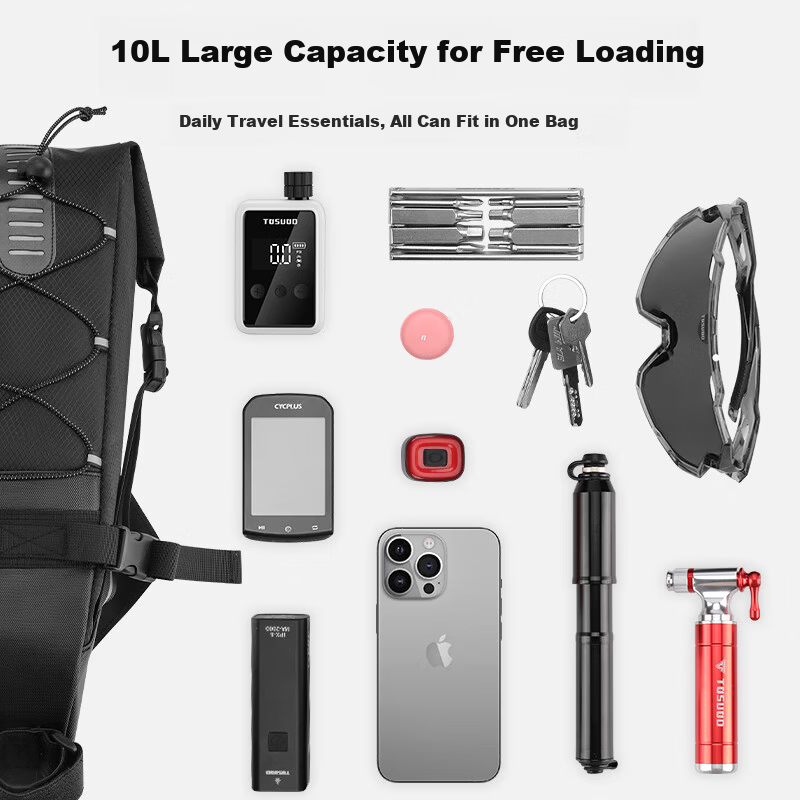 TOSUOD Road Bike Saddle Bag Large Capacity Waterproof Seat Pack for Long-Distance Cycling on Sichuan-Tibet Route Mountain Bike Tool Storage Bag