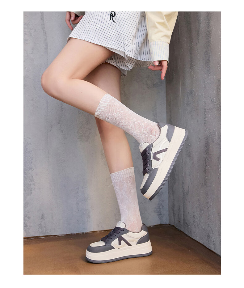Saturday Thick-Soled White Sneakers for Women 2026 New Spring Small Height Increase Versatile Soft Sole Lightweight Comfortable Casual Skate Shoes 20