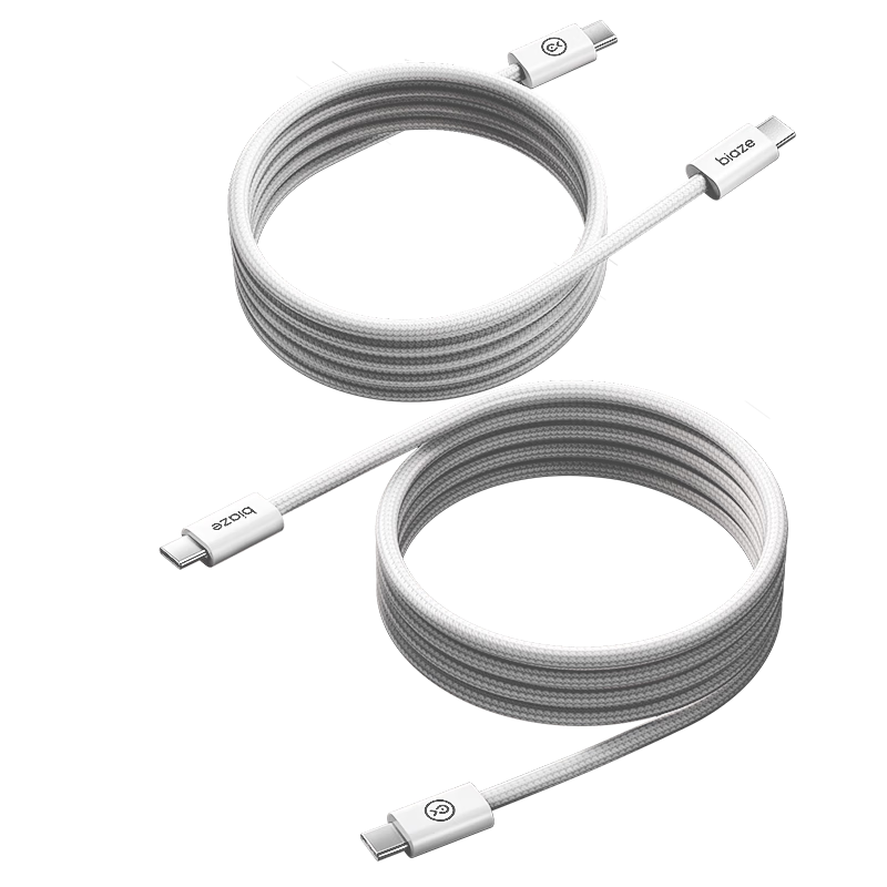 BIAZE 2-Pack Dual-Head Type-C Charging Cable PD60W Car Data Cable for IPhone 18/17/16/15 Pro Max, Xiaomi, Huawei Phones 1.5 Meters