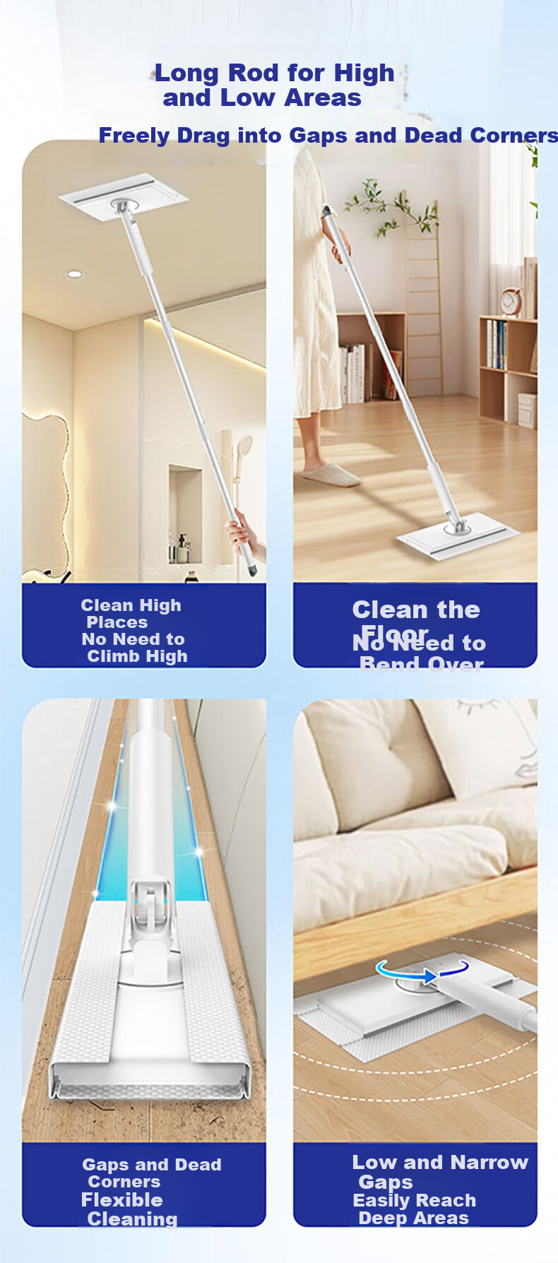 MIAOJIE Flat Mop Cloth, 20 Pieces of Wet Classic Dust Removal Paper, No Trace Replacement Pack, New And Old Packaging Randomly Sent 6