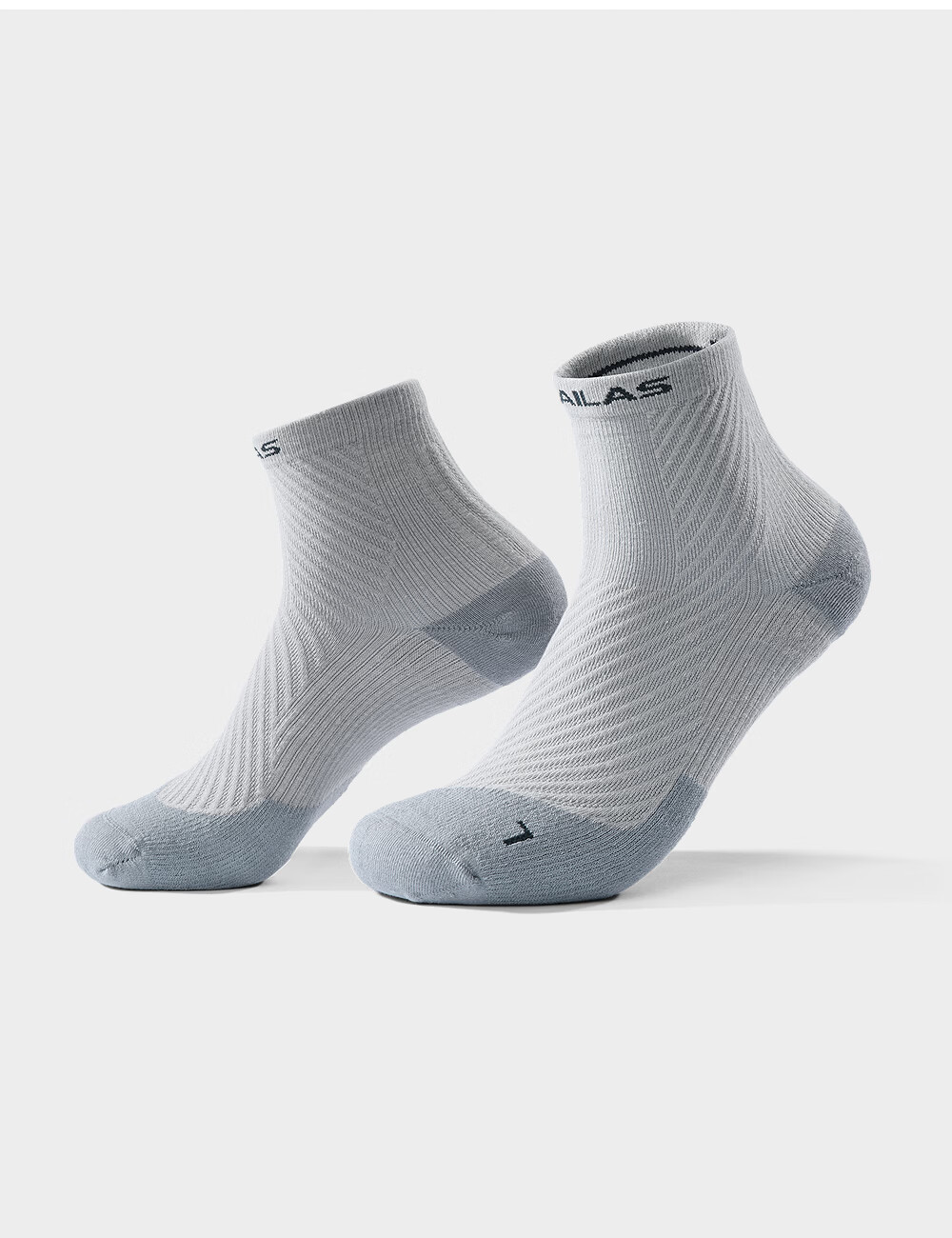 KAILAS Kailas Men's Low-Cut Sports Socks (2 Pairs) KH2602102 Light Frost Gray/Deep Black M 9