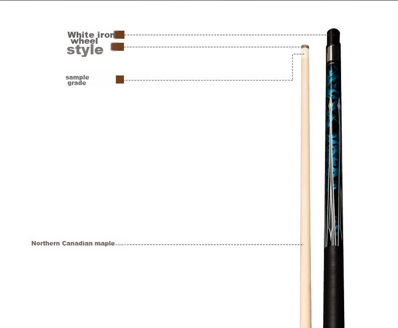Jianying Pool Cue, Large Tip, Chinese Eight-Ball, American Nine-Ball Cue Set, Medium Hand, Table Tennis Cue, Blue Star 2