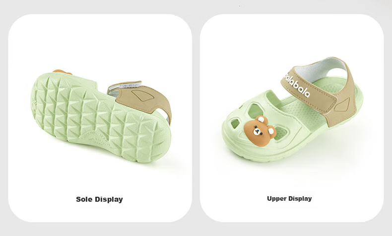 BALABALA Children's Sandals for Girls And Boys, Summer Style, Beach Shoes for Toddlers, Closed-Toe Walking Sandals for Kids 4