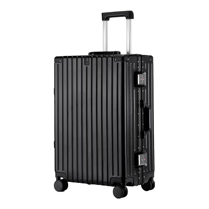 Semir Luggage Business Trolley Travel Suitcase Universal Password Lock Black (Upgraded Aluminum Frame) 20 Inch