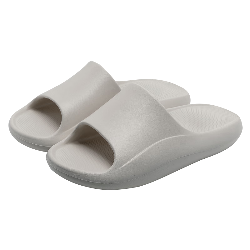 MINISO Men's Indoor Home Bathroom Non-Slip EVA Slippers Gray Antibacterial Size 40-41