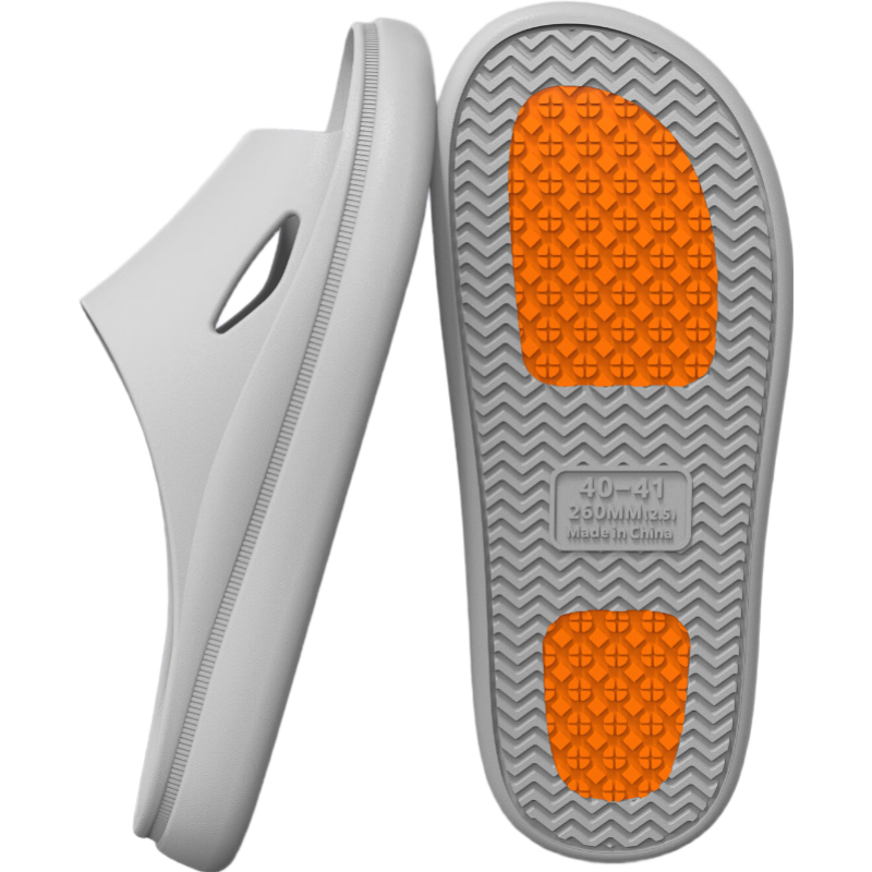 MEXICAN Operating Room Slippers for Men And Women, Indoor Home Use, Maternity Non-Slip Special Bathroom Antibacterial Shower Sandals, Gray 40-41