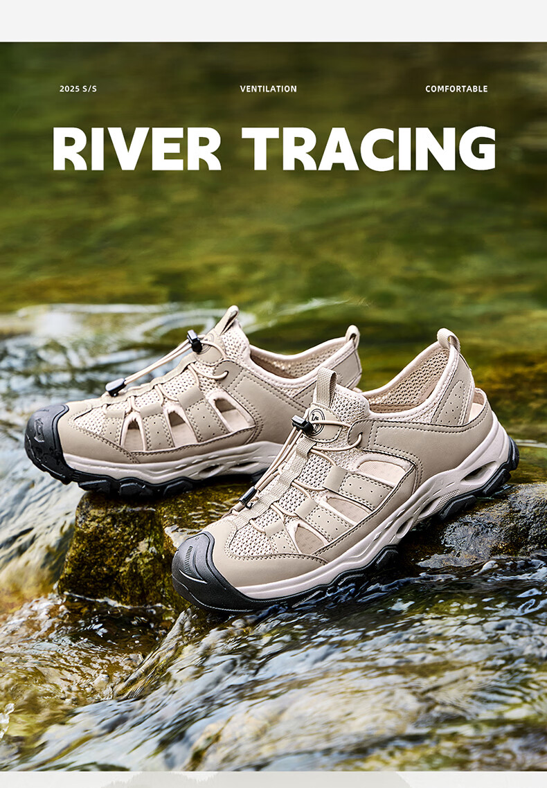 CAMEL Brand Baotou Breathable Outdoor Beach Creek Sandals P16M379009 Black Size 39 Father's Day 8