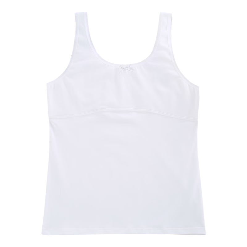 GUJIN Girls' Developmental Cotton Vest, Lightweight Breathable Thin Cotton Undershirt for Elementary School Girls, Anti-Bulge Innerwear, 2-Pack