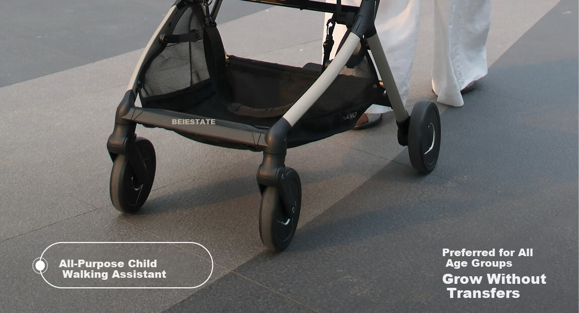 BEIESTATE New Route Baby Stroller Foldable Lightweight Kids Pram Sit and Recline Travel Stroller Mu Bai 2