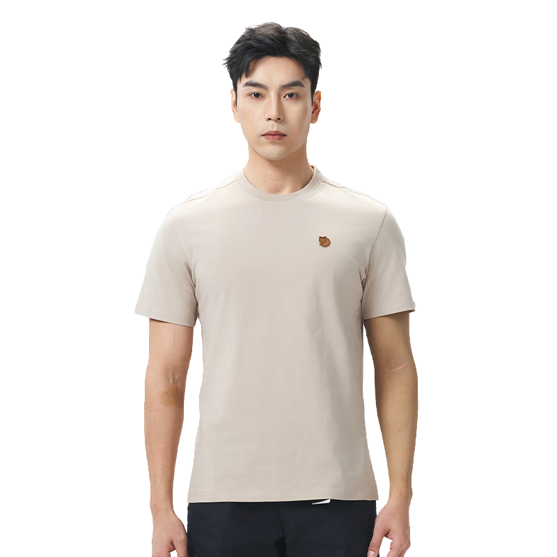 FJALLRAVEN Arctic Fox Men's Short Sleeve T-Shirt Spring Summer Hiking Mountaineering 012511101 M 217 Limestone