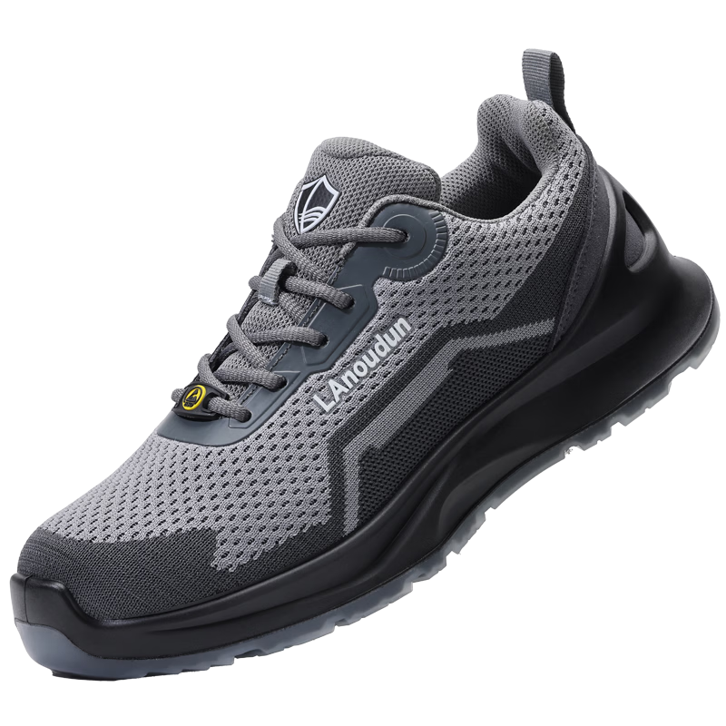 BlueOwl Shield Men's Anti-Static Lightweight Breathable Soft Sole Steel Toe Anti-Smash Anti-Puncture Work Safety Shoes D288A Size 43