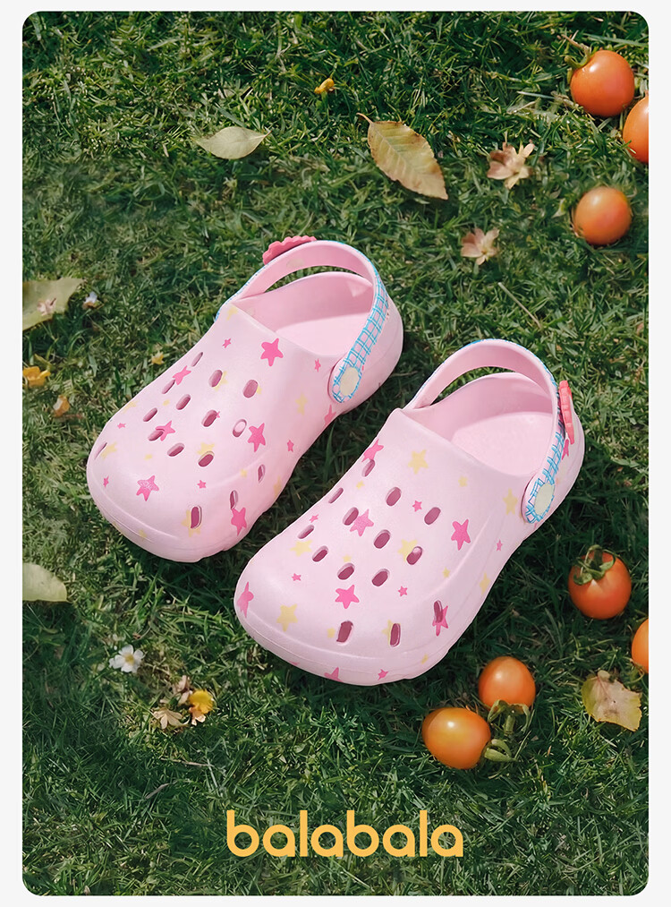 BALABALA Kids Summer Clog Sandals Boys Girls Bathroom Shower Slippers Girls Casual Sandals Parent-Child Beach Shoes for Older Children 26