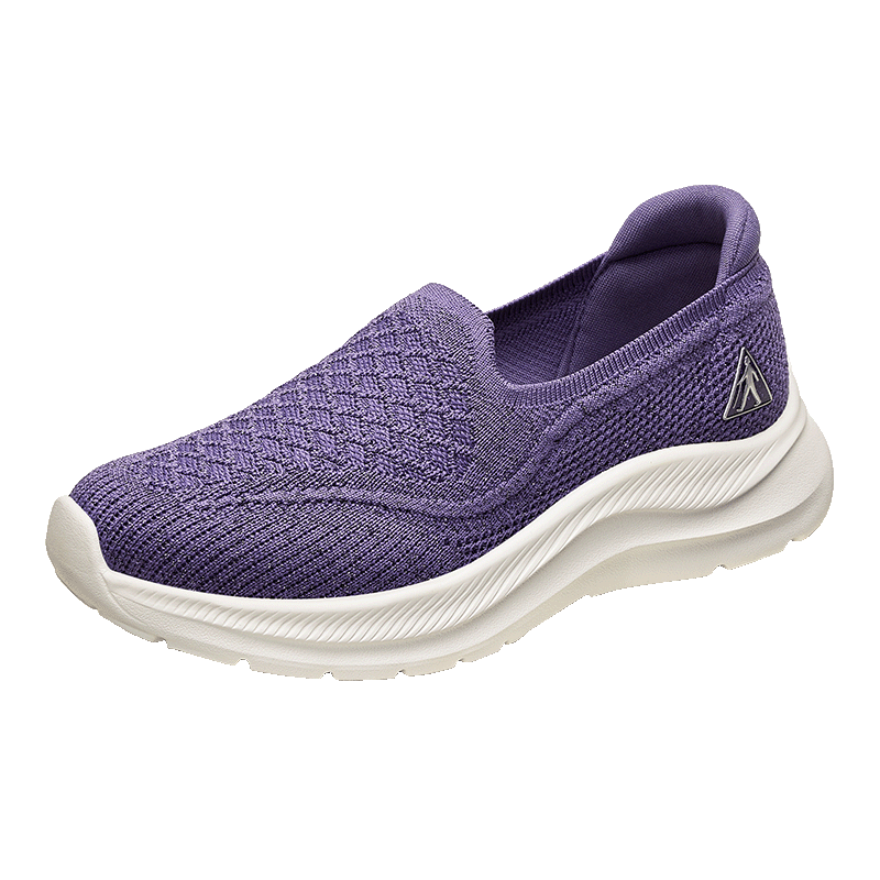 Zulijian Elderly Shoes Spring Summer Breathable Casual Soft Sole Slip-On Lightweight Mom Shoes 26116043J Iris Purple Size 36
