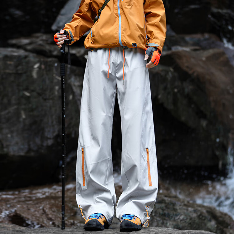 SWAMP AREA Mountain Outdoor Men's Spring Summer Functional Waterproof Lightweight Softshell Hiking Pants KS693 Black M 14