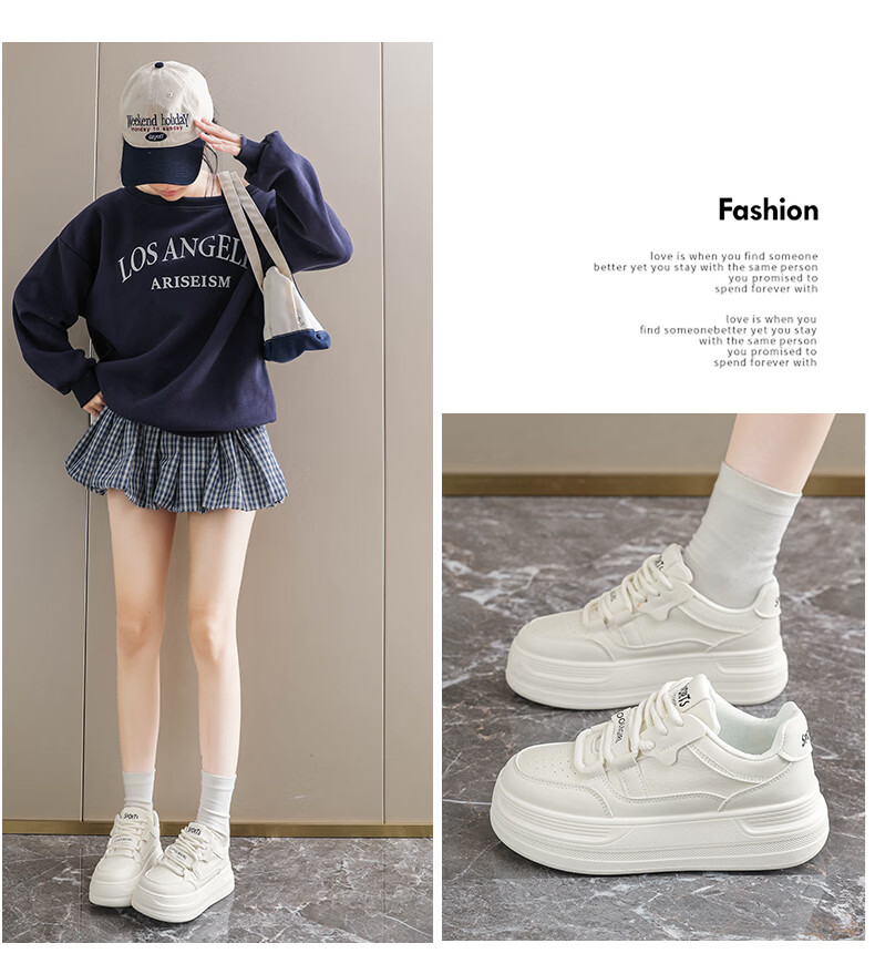 Cartelo Crocodile Women's White Sneakers Spring Fashion Simple Sports Casual Shoes Versatile Skate Shoes Beige 37 4