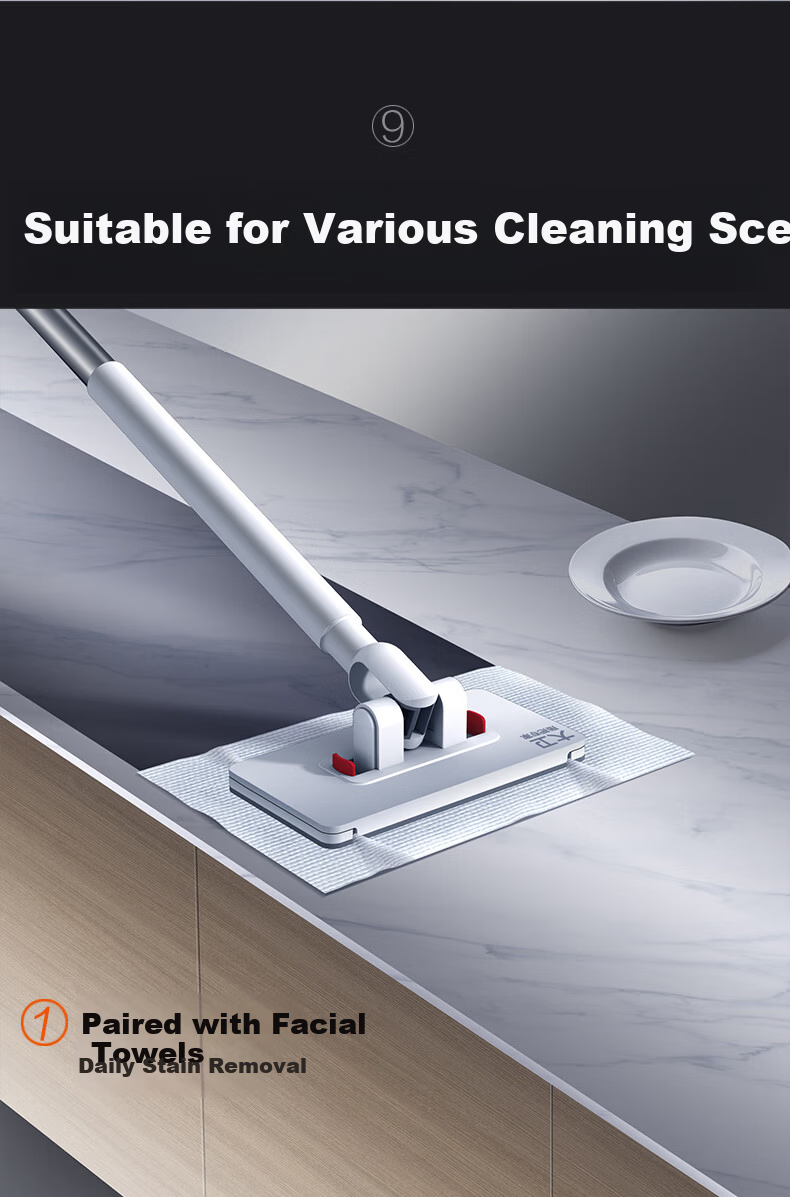 David Mop Facial Towel Mop Household One-Push Clean Hands-Free Washing 2025 Flat Clip Cloth Mop Floor Cleaning Tool 17