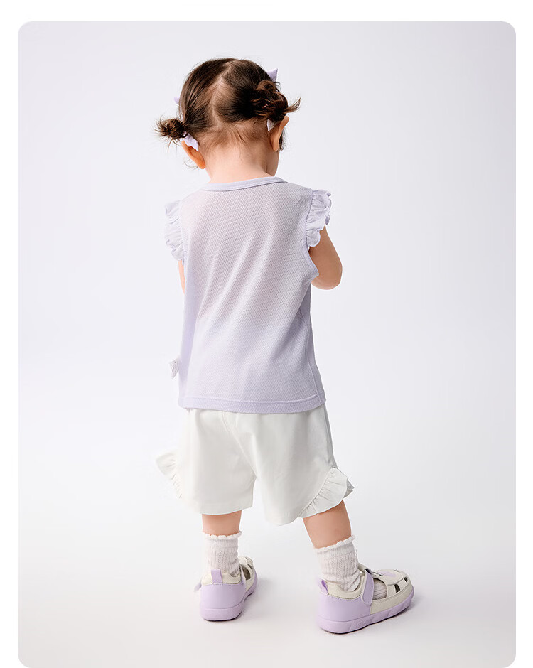 BALABALA Baby Vest, Infant Top, 2026 New Summer Two-Piece Set, Breathable Comfortable Sweat-Absorbing T-Shirt, Pure Cotton Cute Desig 11