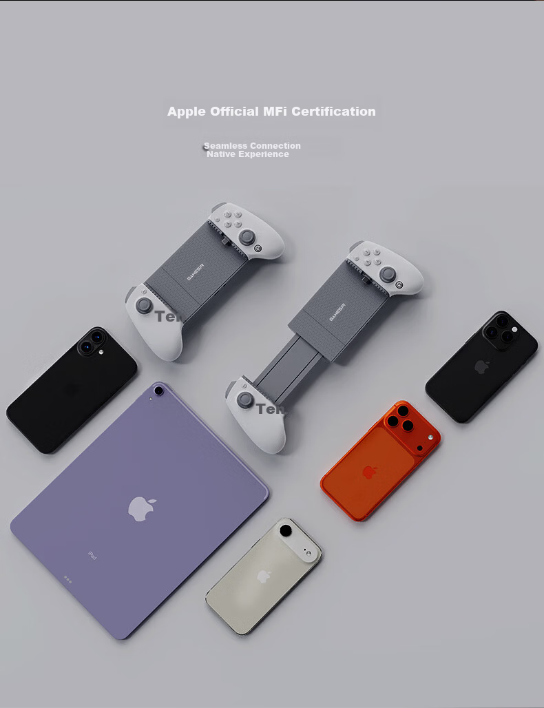 GAMESIR G8+ Apple MFI Certified Stretchable Game Controller for iPhone 15/16/17, iPad Mini 6/7, Wired Type-C Motion Sensor, Genshin Impact iOS Compatible 4
