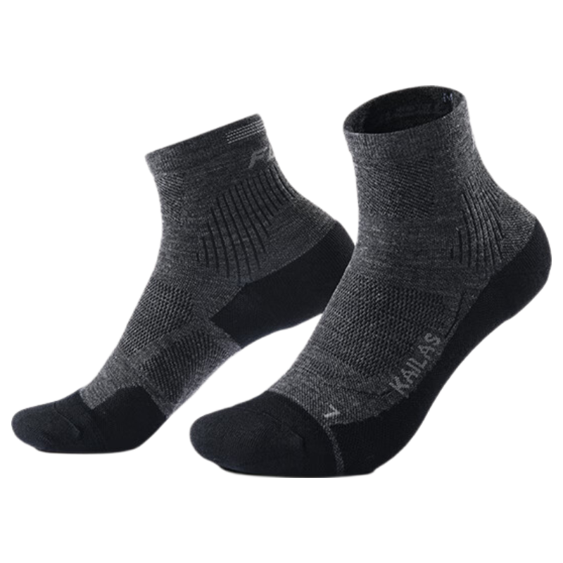 KAILAS Kailas Men's Low-Cut Wool Trail Running Socks KH2601104 Ink Black L