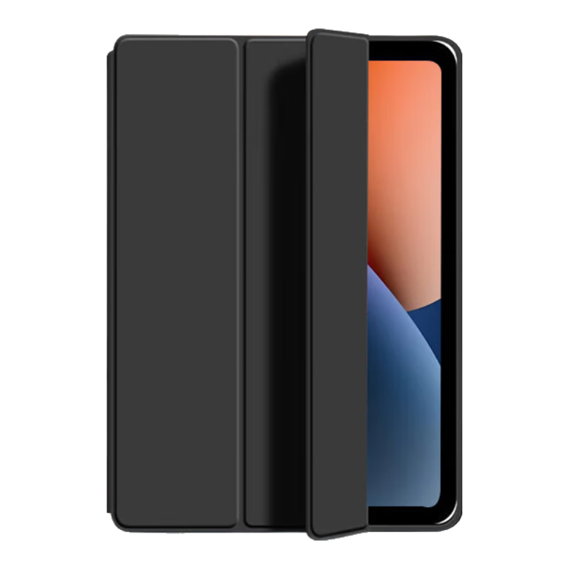 JPLAYER Protective Case for Xiaomi Redmi Pad Pro (2024 Model) 12.1-Inch Tablet, Tri-Fold Stand, Full Coverage Shockproof Cover, Black