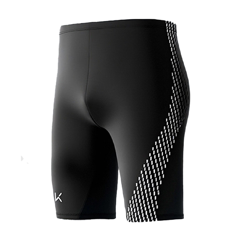 Keep Men's Swim Trunks Anti-Embarrassment Hot Spring Swimwear Five-Point Large Size Professional Quick-Dry Chlorine-Resistant Black and Gold Set 3XL