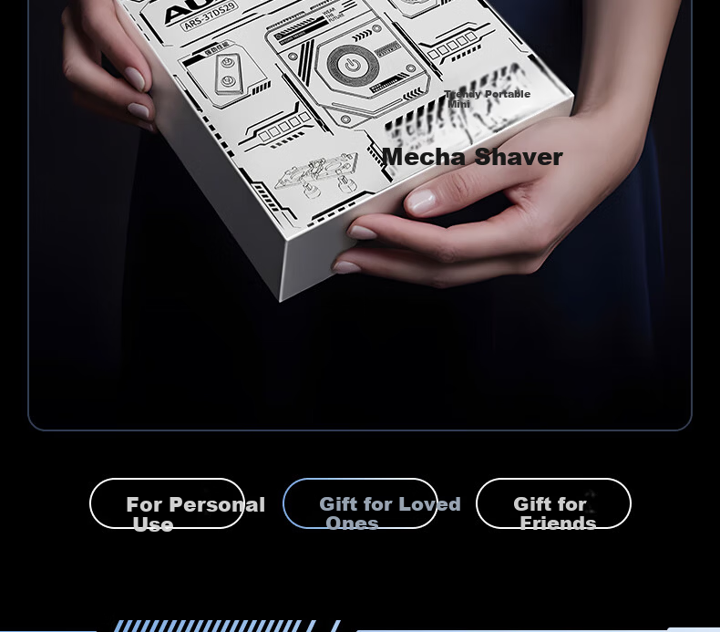 AUX Men's Electric Shaver Portable Mini Beard Trimmer Sensitive Skin Razor Birthday Gift Compact Travel Shaving Razor Annual Meeting Prize New Year Gift 27
