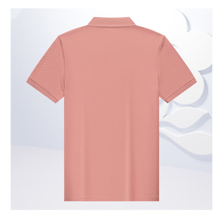 MONTAGUT Short-Sleeve Polo Shirt for Men, Summer 100% Pure Cotton Fashionable Cool Breathable T-Shirt for Young And Middle-Aged, Sunset Red, XL 6