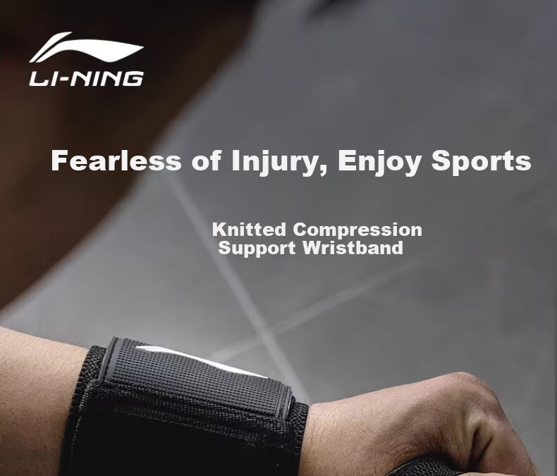 LI-NING Wrist Support Wristband for Bench Press Men’s Sports Wrist Injury Strain Strength Training Wrist Wrap Push-up Compression 1