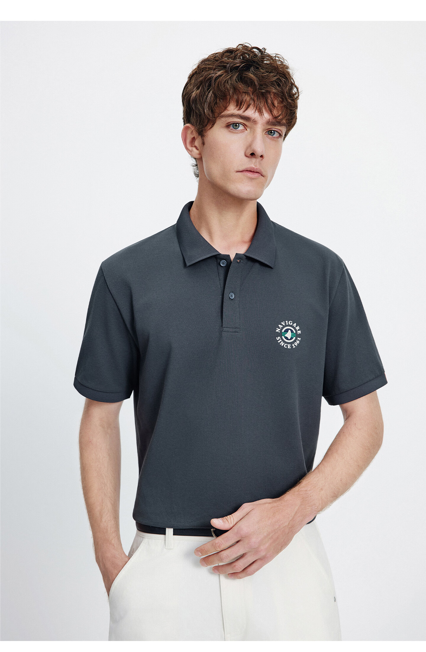 Navigare Small Sailboat 2026 Spring Summer New Cool Antibacterial Snow Cotton Short Sleeve Polo Shirt Men Turn-down Collar T-shirt 1325526602 29