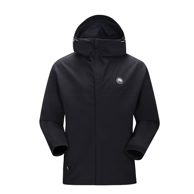 CAMEL Single-Layer Windbreaker Jacket for Men And Women, Waterproof Coat A31166 Phantom Black XL