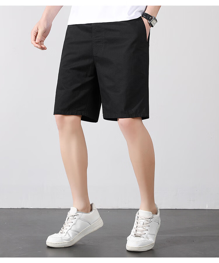 RED DRAGONFLY Men's Shorts, Fashionable And Simple, Pure Cotton, Solid Color, Comfortable, Breathable, Loose-Fitting, Versatile, Knee-Length Sports Shorts for Me 33