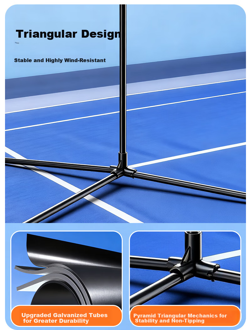 Peak Badminton Portable Indoor Outdoor Easy Setup Net Frame Quick Open Standard Net 2