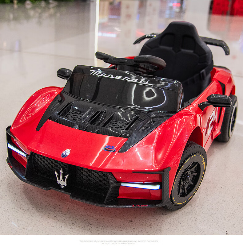 BeRica Maserati Licensed Kids Electric Ride-On Car Remote Control Four-Wheel Toy Vehicle for Toddlers Pink 14