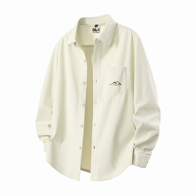 Baleno S&K Series Corduroy Shirt Men Autumn Casual Trendy Wrinkle-Resistant Loose Fit Long Sleeve Jacket