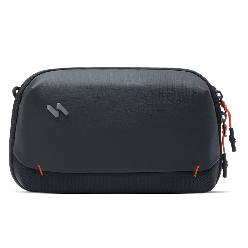 Inateck Digital Storage Bag Cable Charger Accessories Organizer Portable Water-Resistant Crossbody Bag Slate Black with Shoulder Strap