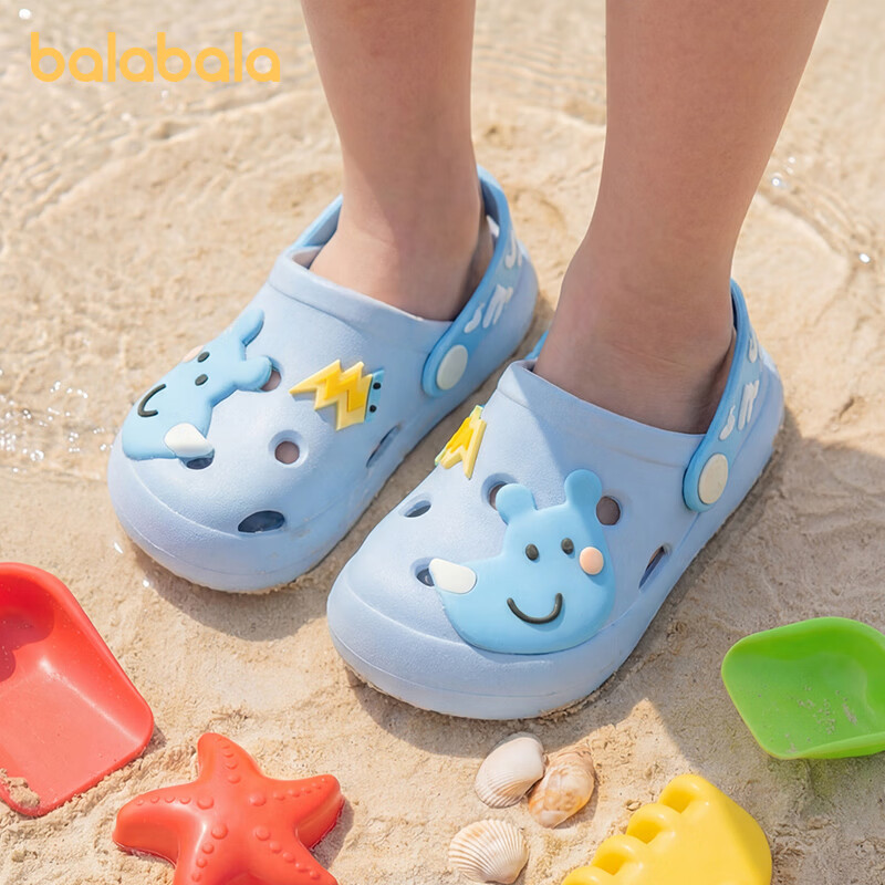 BALABALA Kids Slippers Girls Summer Cartoon Indoor Hole Shoes Cute Breathable Soft Sole Boys Beach Sandals
