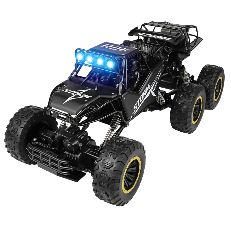 KAILESI Black 50cm Dual-Speed Six-Wheel Drive High-Speed Off-Road Vehicle with Climbing Function, Remote Control Toy Car, Children's Birthday Gift