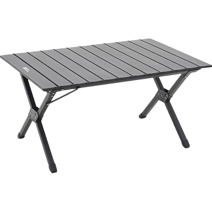 MOBIGARDEN Mountain Stream Aluminum Alloy Egg Roll Table Outdoor Camping Picnic Lightweight Folding Table NX25665052 Obsidian Black