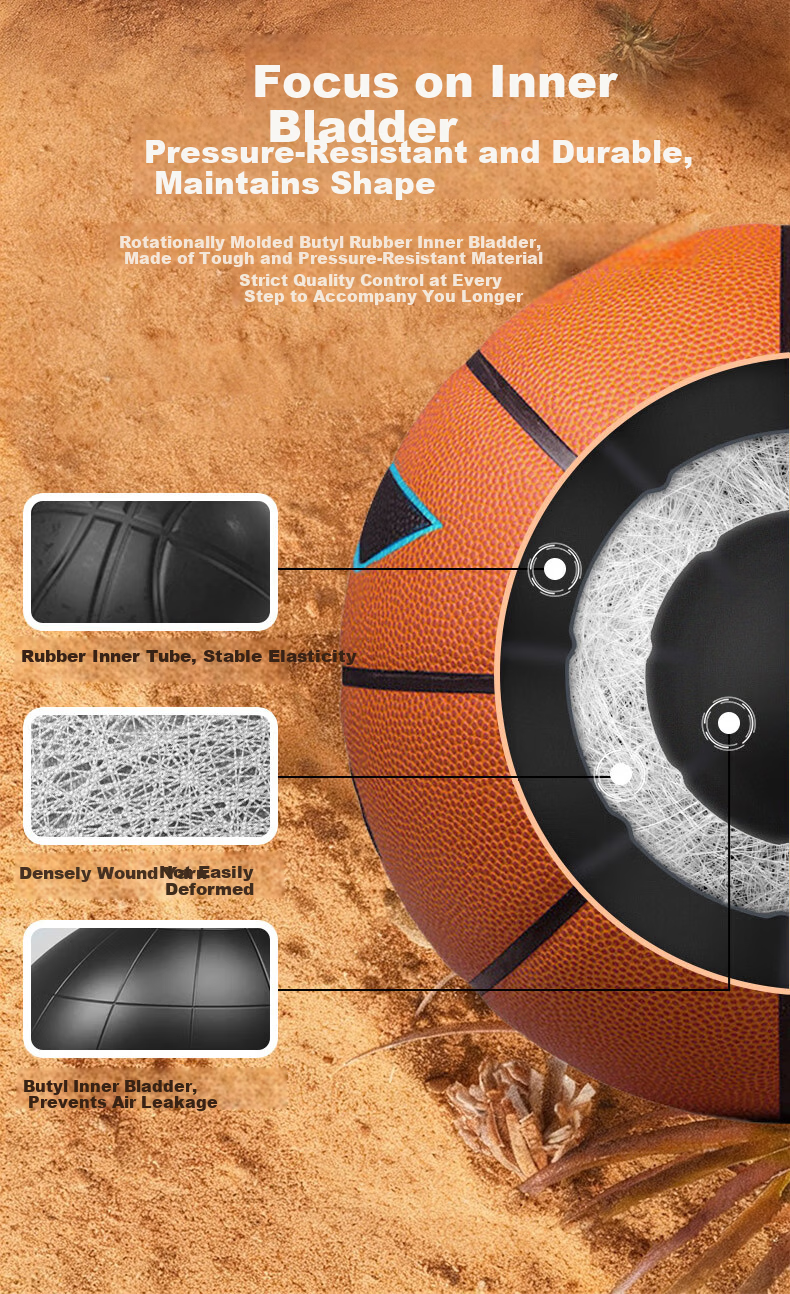 LI-NING 4BD Basketball Adult Student Size 7 Moisture-Absorbent Wear-Resistant Training and Competition Basketball D8000 7