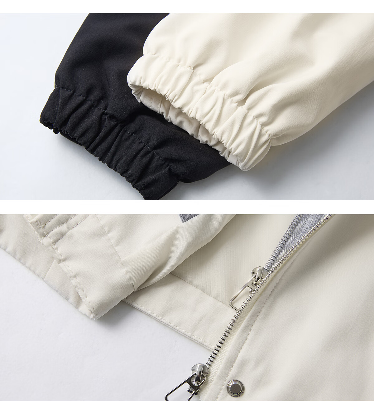 Chushen Women's Spring and Autumn Short Jacket Hooded Two-Piece Colorblock Loose Casual Jacket S61D115 6