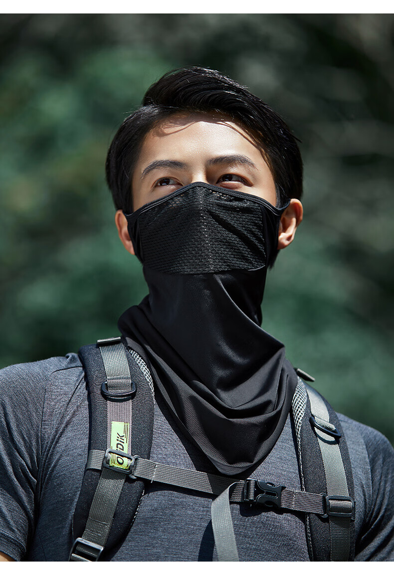 ZIY Fishing Sun Protection Face Mask for Men Summer UV Protection Lightweight Breathable Face Cover Neck Guard Integrated 15