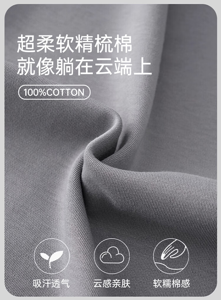 Yiershuang Men's Spring Summer Cotton Sleep Pants Casual Wearable Antibacterial Mite-Resistant Loose Comfortable 100% Cotton Home Pants 7