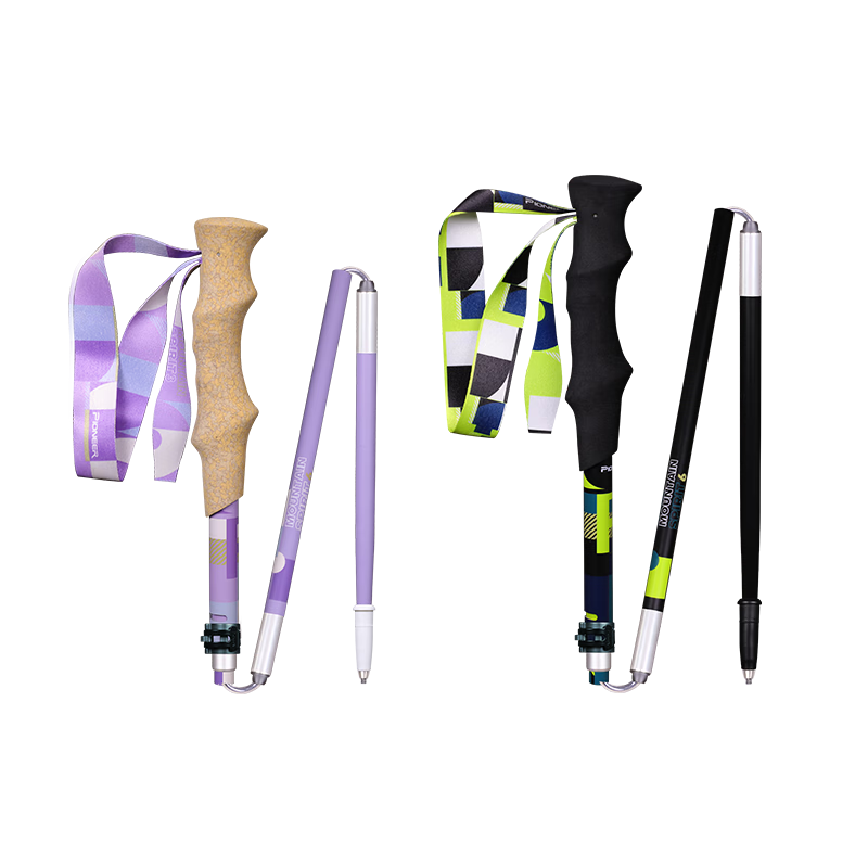 Pioneer Mountain Elf Series 6 New Trekking Poles Hiking Trail Running Sticks 99% Carbon Fiber Ultra-Light Purple