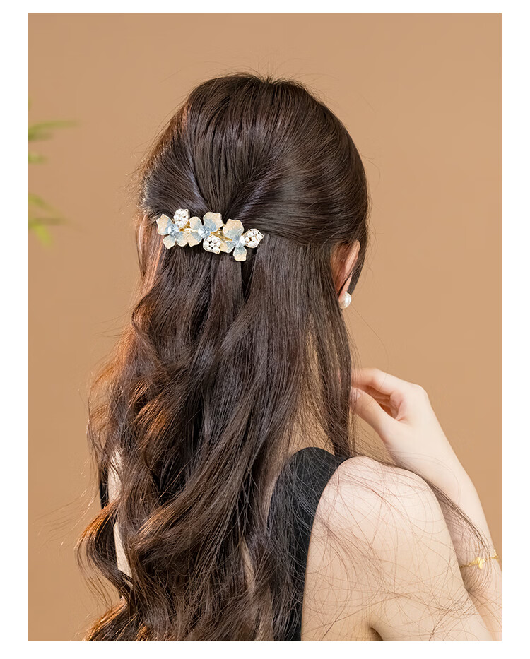 CHIMERA High-End Flower Hair Clip Half-Up Ponytail Spring Clip Hair Accessory for Women Birthday Gift 7