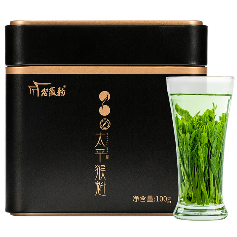 谷徽韵绿茶太平猴魁特级100g2025雨前新茶罐装安徽茶叶自己喝节日送礼品