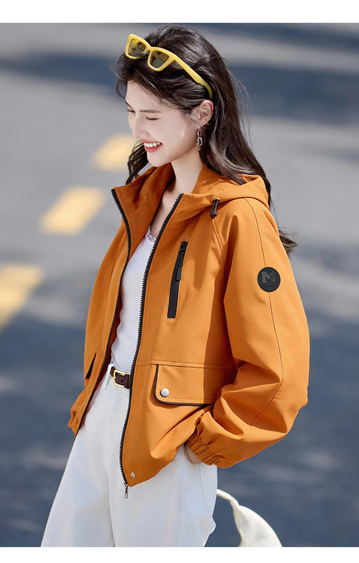 She Enjoy Casual Short Jacket for Women Petite Workwear Style Outdoor Jacket T54D021 20