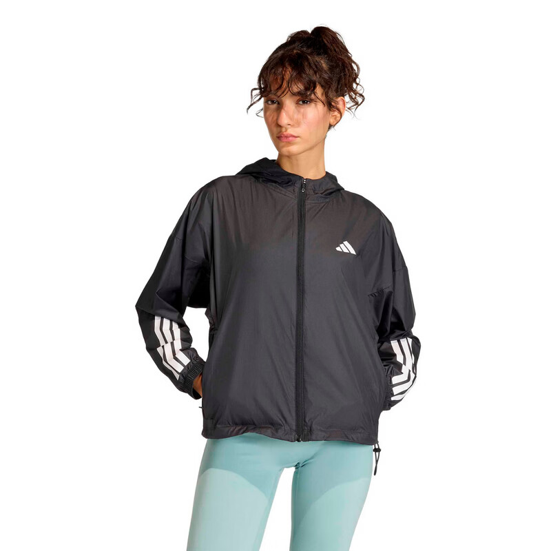 Adidas Women's Training Series HYG WINDY Woven Jacket JX1872 Black XS