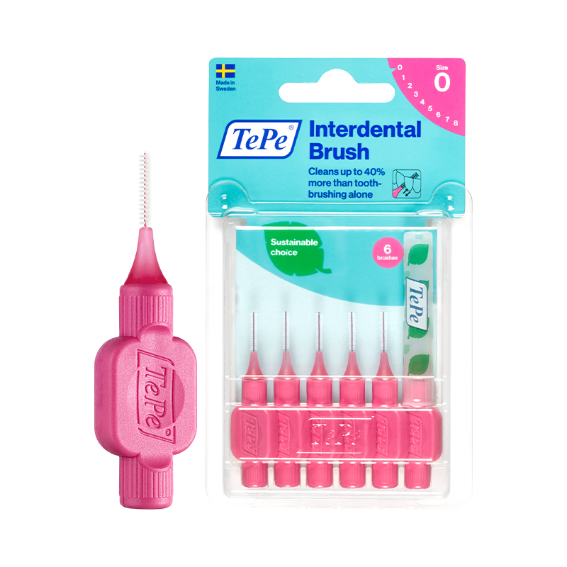 Tepe Swedish Imported Interdental Brush Orthodontic Space Brush Type I (0.4mm) Pink Interdental Brush Ultra-Fine Interdental Brush