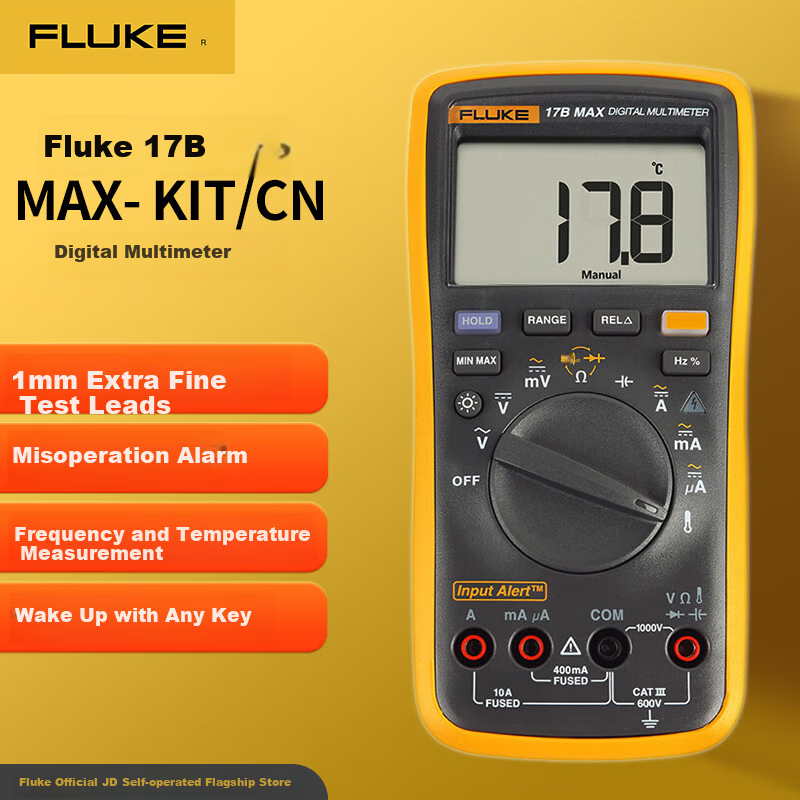 FLUKE 17B MAX KIT Digital Multimeter Handheld Multimeter Universal Meter Ammeter
